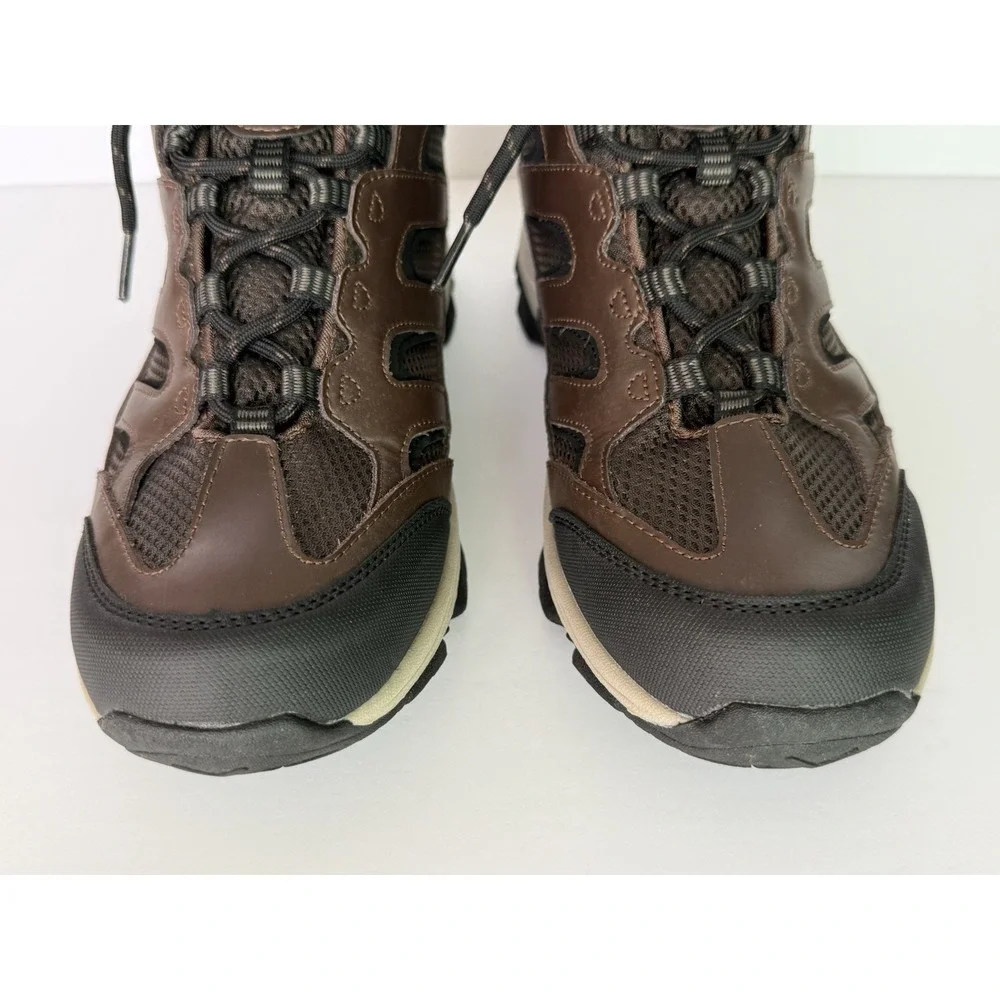 Eddie Bauer Men's Size 8.5‎ Graham Brown Leather Waterproof Hiking Boots EUC